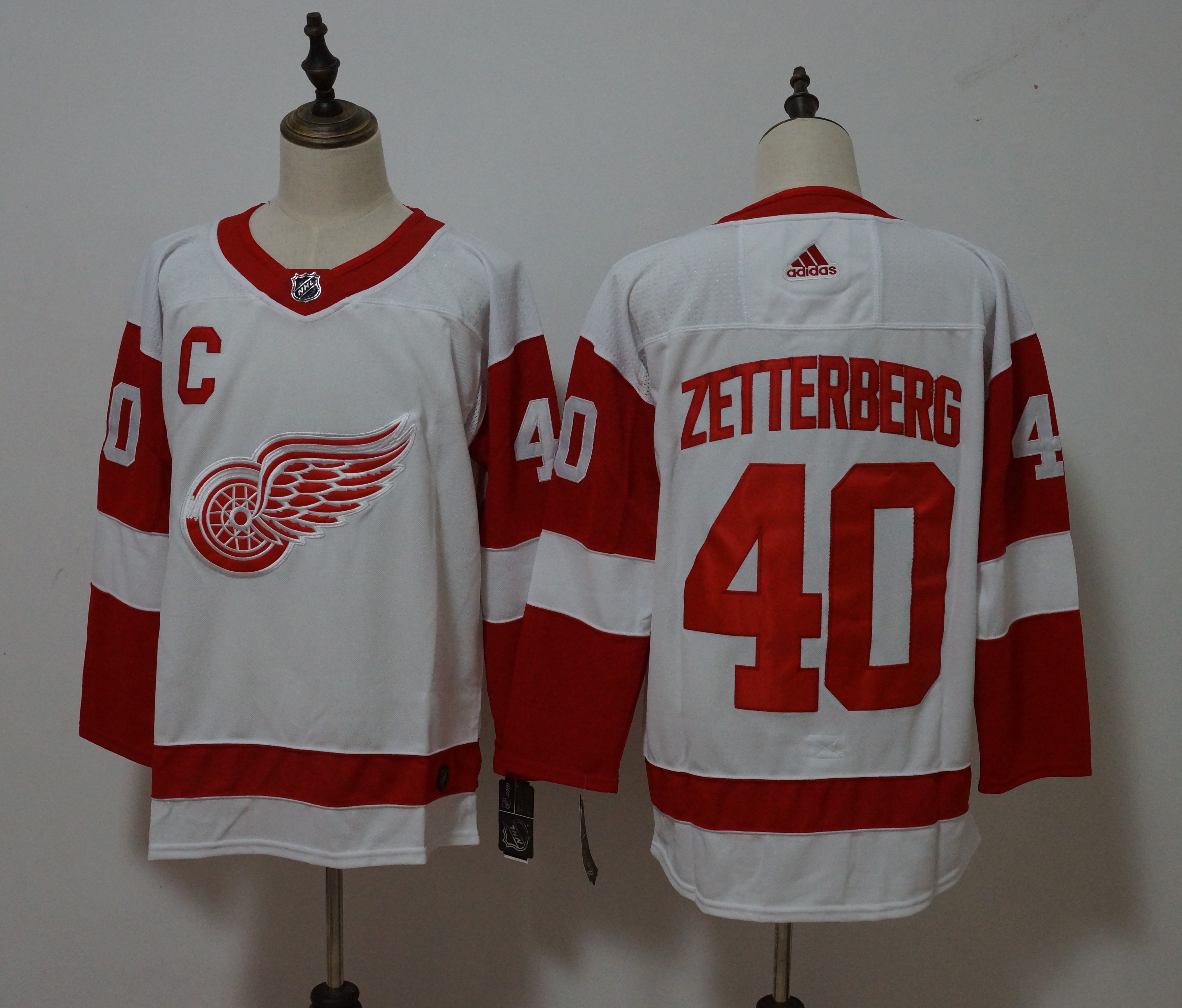 Men Detroit Red Wings #40 Henrik Zetterberg White Hockey Stitched Adidas NHL Jerseys->women nhl jersey->Women Jersey